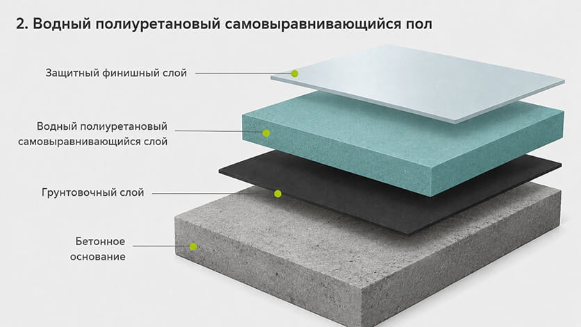 Водные полиуретановые самовыравнивающиеся растворы